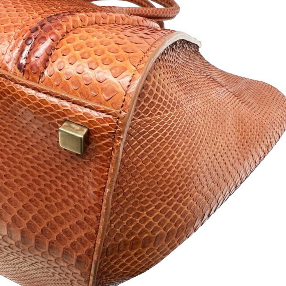 Celine Luggage Phantom Handbag Python Brown - image 8